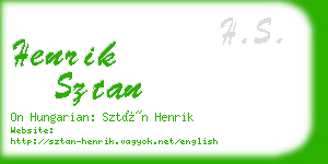 henrik sztan business card